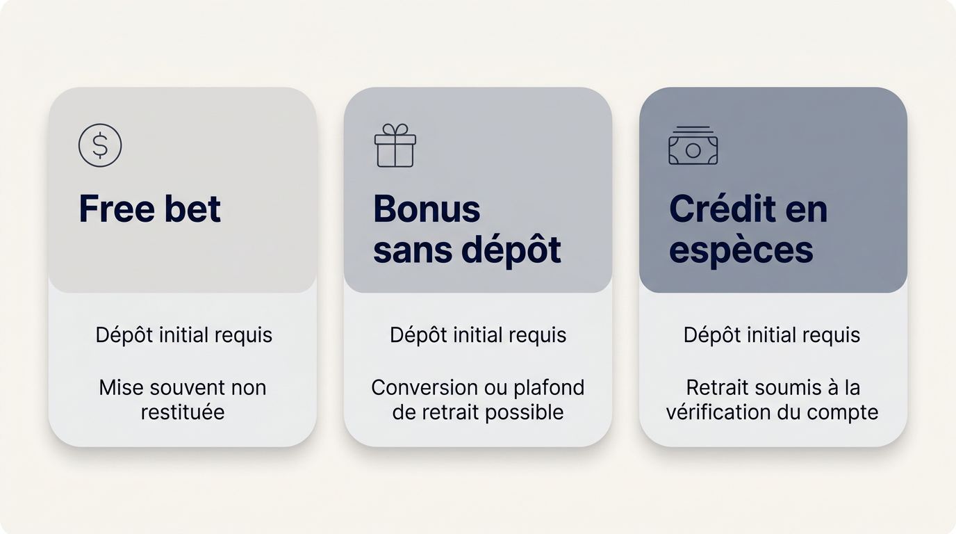 Les principaux formats de bonus de paris sportifs